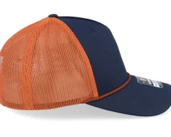 Trucker-Hunter Tiny Moose Antlers Navy/Orange/Dark Orange Rope Trucker - Blue