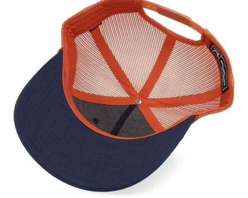 Trucker-Hunter Tiny Moose Antlers Navy/Orange/Dark Orange Rope Trucker - Blue