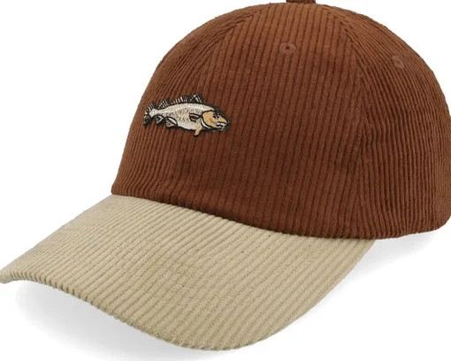 Dad Cap-Skillfish Tiny Perch Corduroy Off /Khaki Dad Cap - Brown