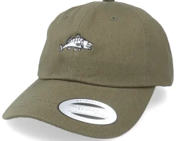 Fashion Skillfish Tiny Perch Fishing Olive Dad Cap -