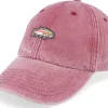 Fashion Skillfish Tiny Rainbow Trout Fish Vintage Washed Dad Cap - Red