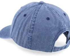 Dad Cap-Skillfish Tiny Rainbow Trout Fish Vintage Washed Denim Dad Cap - Blue