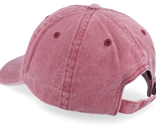Fashion Skillfish Tiny Rainbow Trout Fish Vintage Washed Dad Cap - Red