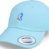 Dad Cap-Abducted Tiny Sea Horse Saxophone Blue Dad Cap -