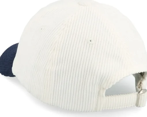 Fashion Skillfish Tiny Tarpon Corduroy Off /Navy Dad Cap - White