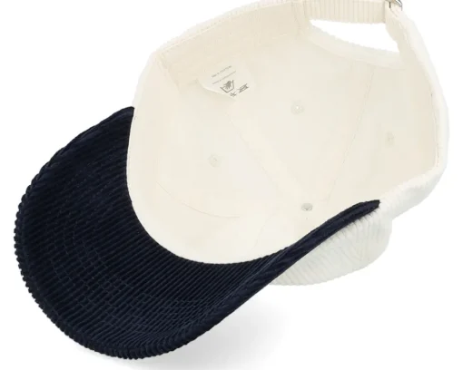 Fashion Skillfish Tiny Tarpon Corduroy Off /Navy Dad Cap - White