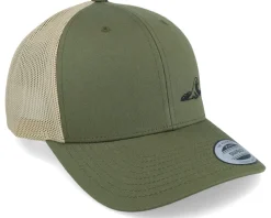 Trucker-Iconic Tiny Wave Retro 2-tone Mossgreen/Khaki Trucker -
