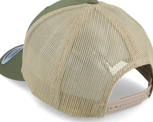 Trucker-Iconic Tiny Wave Retro 2-tone Mossgreen/Khaki Trucker -