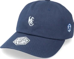 Outlet Critiql Hit Tiny White Dragon Navy Dad Cap -