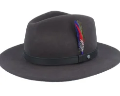 Outlet Stetson Tller Woolfelt Dark Grey Fedora -