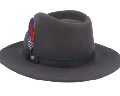 Outlet Stetson Tller Woolfelt Dark Grey Fedora -