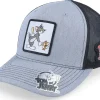 Trucker-Tom & Jerry Shaking Hands Heather Grey/Black -