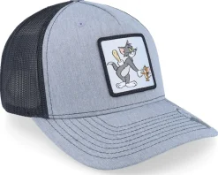 Trucker-Tom & Jerry Shaking Hands Heather Grey/Black -