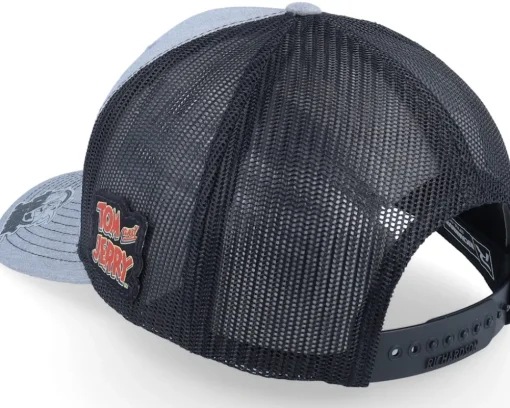Trucker-Tom & Jerry Shaking Hands Heather Grey/Black -