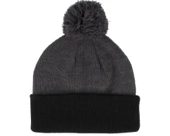 Pom Beanies-Bauer 2tone Knit Black/Grey Pom -