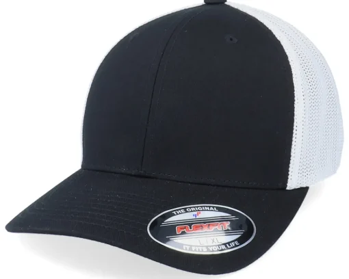 Outlet Flexfit 2-Tone Mesh Black/White Trucker -