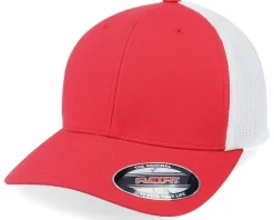 Fashion Flexfit 2-Tone Mesh Red/White Trucker -