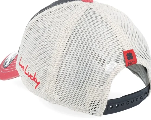 Trucker-Black Clover 2-Tone Vintage Black/Stone/Red Trucker -