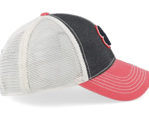 Trucker-Black Clover 2-Tone Vintage Black/Stone/Red Trucker -
