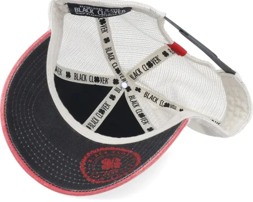 Trucker-Black Clover 2-Tone Vintage Black/Stone/Red Trucker -
