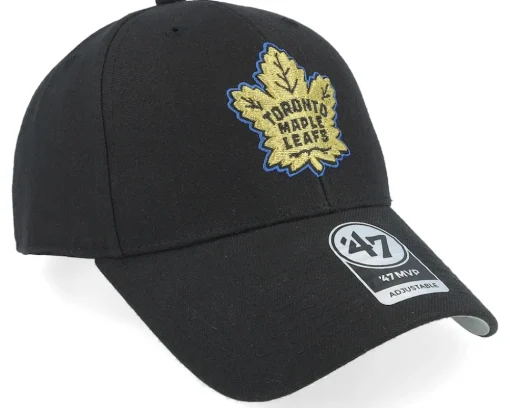 Adjustable-47 Brand Toronto Maple Leafs Color Pop Metallic Mvp Black Adjustable -