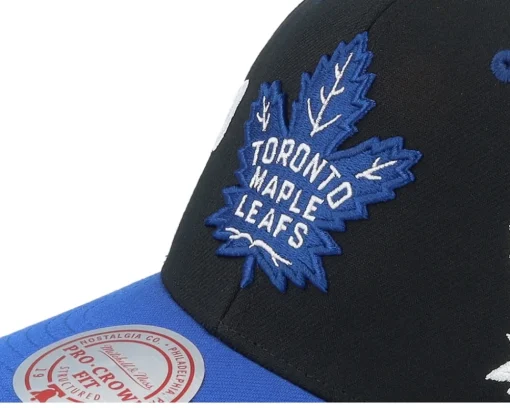 Adjustable-Mitchell & Ness Toronto Maple Leafs Overbite Pro /Royal Adjustable - Black