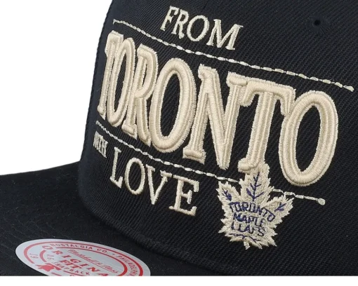 Snapback-Mitchell & Ness Toronto Maple Leafs With Love Snapback - Black