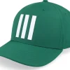 Golf-Adidas Tour Hat 3 Stripe Collegiate Green Adjustable -