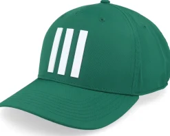 Golf-Adidas Tour Hat 3 Stripe Collegiate Green Adjustable -