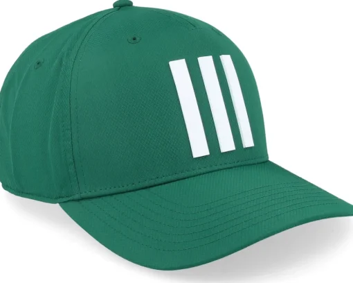 Golf-Adidas Tour Hat 3 Stripe Collegiate Green Adjustable -