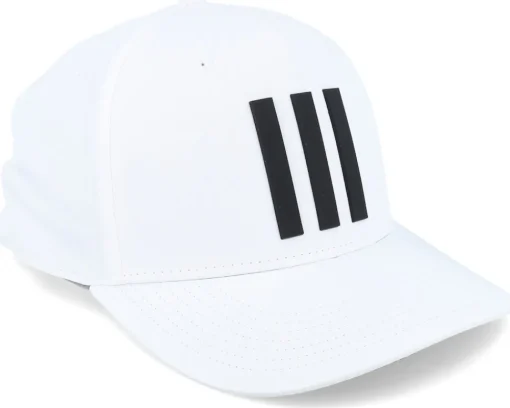 Adjustable-Adidas Tour Hat 3 Stripe Adjustable - White