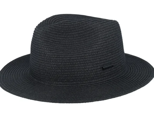 Fashion Stetson Toyo Black Traveller Straw Hat -
