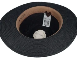 Fashion Stetson Toyo Black Traveller Straw Hat -