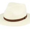 Straw Hat-Stetson Toyo Bleached Traveller - White
