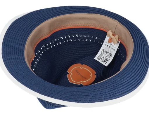 Trilby Hats-Stetson Toyo Blue Trilby -