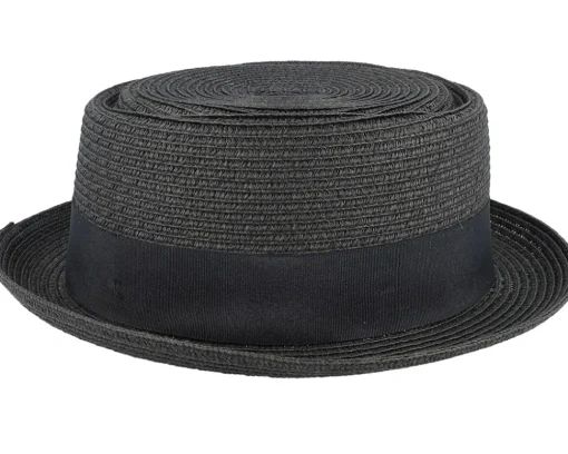 Pork Pie Hats | Straw Hat-Jaxon & James Toyo Braided Black Pork Pie -