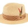 New Jaxon & James Toyo Braided Fedora Cappuccino Straw Hat -