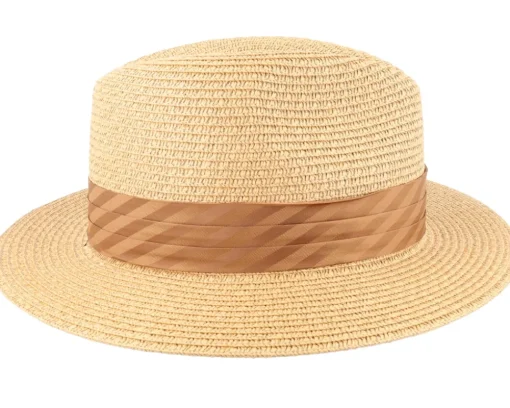 New Jaxon & James Toyo Braided Fedora Cappuccino Straw Hat -