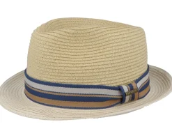 Trilby Hats-Stetson Toyo Light Yellow/Beige Trilby -