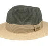 Best Stetson Toyo/Raffia Olive/Natural Traveller Straw Hat -