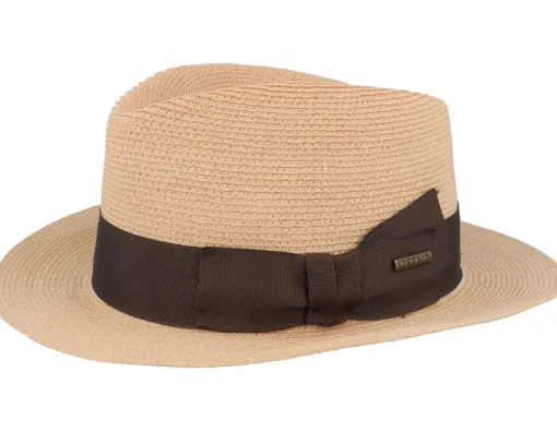 Straw Hat-Stetson Traveller Hemp Natural Straw Hat -