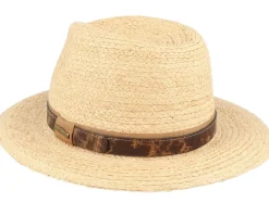 Straw Hat-Stetson Traveller Raffia Beige/Brown Straw Hat -