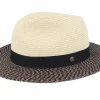 Outlet Lierys Traveller Toyo Black/Red/Natural Straw Hat -