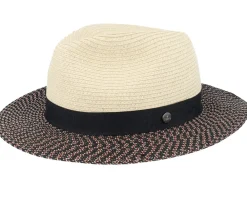Outlet Lierys Traveller Toyo Black/Red/Natural Straw Hat -