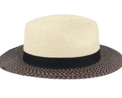 Outlet Lierys Traveller Toyo Black/Red/Natural Straw Hat -
