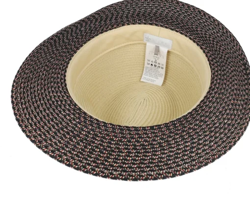 Outlet Lierys Traveller Toyo Black/Red/Natural Straw Hat -