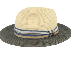 Straw Hat-Stetson Traveller Toyo Olive/Beige Straw Hat -