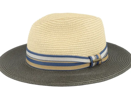 Straw Hat-Stetson Traveller Toyo Olive/Beige Straw Hat -