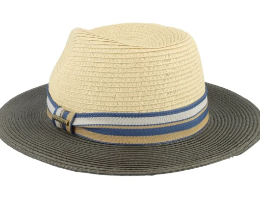 Straw Hat-Stetson Traveller Toyo Olive/Beige Straw Hat -