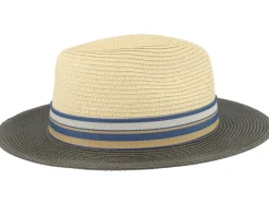 Straw Hat-Stetson Traveller Toyo Olive/Beige Straw Hat -